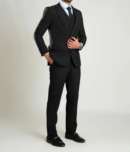 Grey Sovereign Plain Suiting — 3-Piece Couture Edition ✨