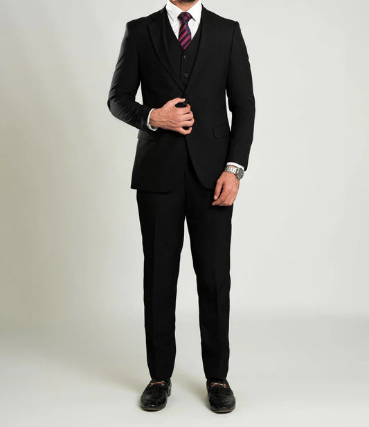 Noir Imperial 3-Piece Suiting — Executive Prestige Edition 🖤✨