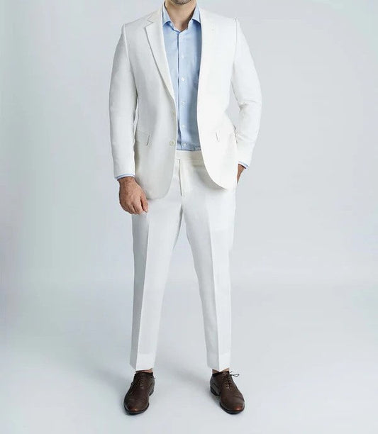 Ivory Regent Wool-Rich Tropical Suiting — 2-Piece Classic Edition 🤍✨