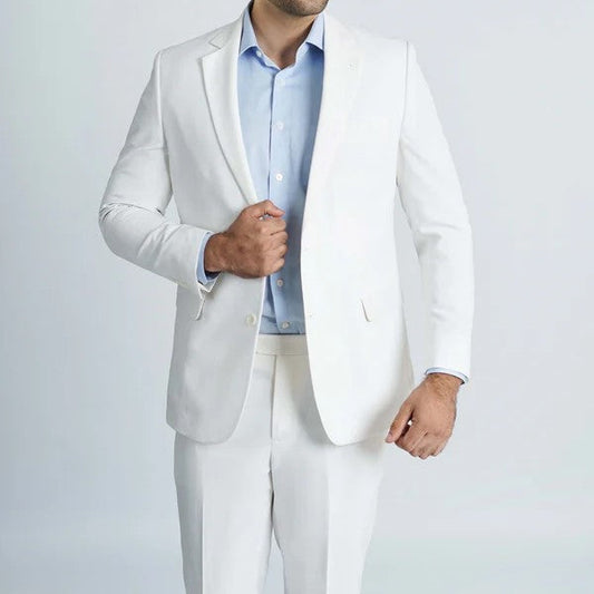 Ivory Regent Wool-Rich Tropical Suiting — 2-Piece Classic Edition 🤍✨